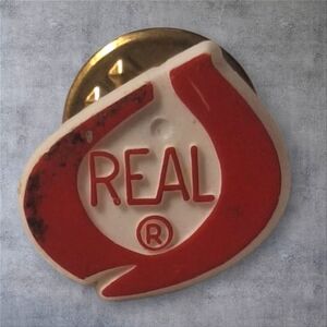 Dairy Milk "REAL" Red and White Enamel Pin